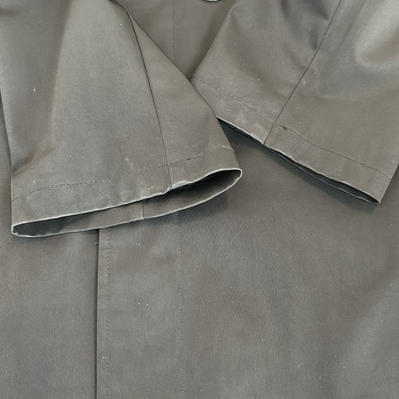 London Fog Single Breasted Black 3/4 Trench Coat Jacket Men’s Size  44T - Picture 14 of 14